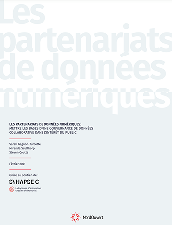 OpenNorth Publie le rapport “Les partenariats de données numériques : mettre les bases d’une gouvernance de données collaborative dans l’intérêt du public”